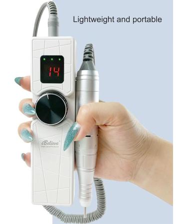 CYzpf Professional Nail Drill Machine USB Portable Rechargeable 30000 RPM Electric Nail Drill for Acrylic Nails Gel Nails Removing Shaping Buffing White One Size - Buy Online on GoSupps.com