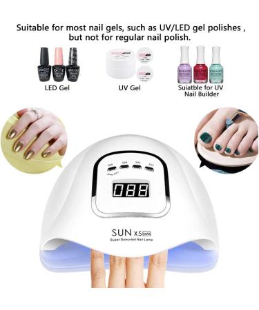 UV LED Nail Lamp 150W Professional Nail Dryer | 4 Timer Settings, Automatic Sensor | Gel Polish Curing Light for Salon-Quality Nails - Buy Online on GoSupps.com