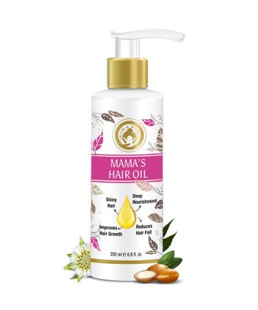 Mom & World Mama's Hair Oil  200ml - 11 Natural & Organic Oils Supports Hair Growth & Deep Nourishment