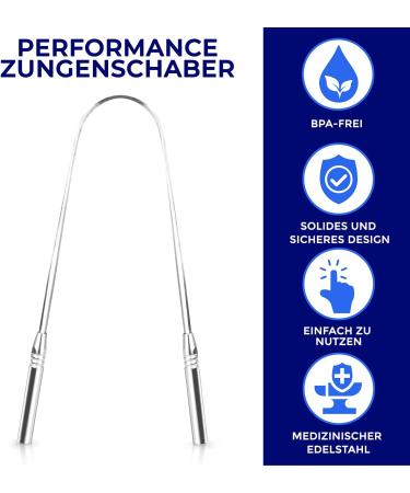Tongue Cleaner Stainless Steel | Fresh Breath & Oral Health | Oravix U-Shape for Adults & Kids - 1 Pack - Buy Online on GoSupps.com