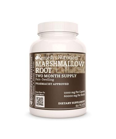 Remedy's nutrition Marshmallow 1,000mg per Capsule/60,000mg per Bottle/Vegan Caps