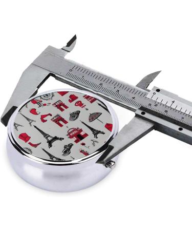 French Fashion Model Ferrets Round Pill Box | 3 Compartment Portable Travel Organizer for Vitamins & Medicine - Buy Online on GoSupps.com
