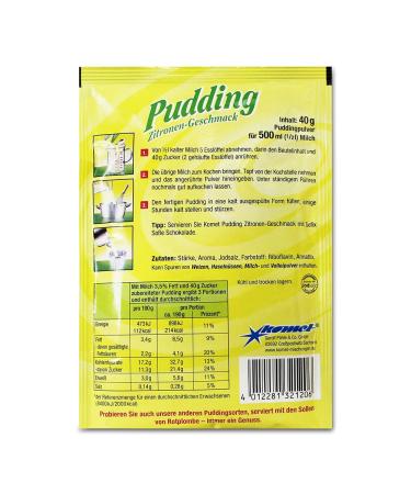 Pack of 5 Komet Lemon Flavour Pudding Powder (5 x 40g) - Perfect for Cooking & Delicious Desserts | International Shipping Available - Buy Online on GoSupps.com