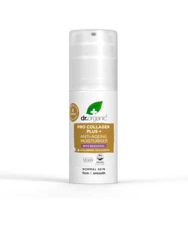 Dr Organic Pro Collagen Plus Bakuchiol Hyaluronic Acid Biotin Healthy-Aging Wrinkles Dry & Sensitive Skin Natural Vegan Cruelty-Free Paraben & SLS-Free Recycled & Recyclable Organic 50ml - Buy Online on GoSupps.com