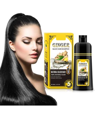 500 ml ginger black hair shampoo ginger shampoo fast black hair hair color coloring shampoo 2-in-1 half-time shampoo in the last 30 days 5 minutes finsh - Buy Online on GoSupps.com