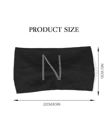 GORTIN Rhinestone Letter Headband - Black Boho Turban Wrap for Women & Girls - Buy Online on GoSupps.com