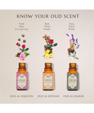 Floral Oud Diffuser Oil Set, Essential Oils by Dukhni | 3 x 10ml Arabic Oil Gift Set for Diffuser & humidifier | 100% Pure Halal Oudh Oils | Relax with Home Aromatherapy, for Relaxation and Massage - Buy Online on GoSupps.com