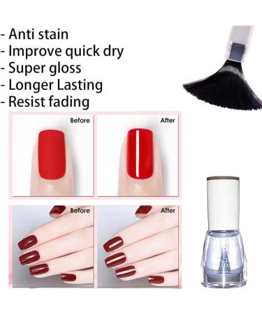 Gel Nail Polish Primer and Topcoat Set Quick-Drying Transparent Nail Polish Shiny Topcoat and Primer Non-Toxic Long-Lasting Luster Can Strengthen and Care for Stronger and Healthier Nails - Buy Online on GoSupps.com