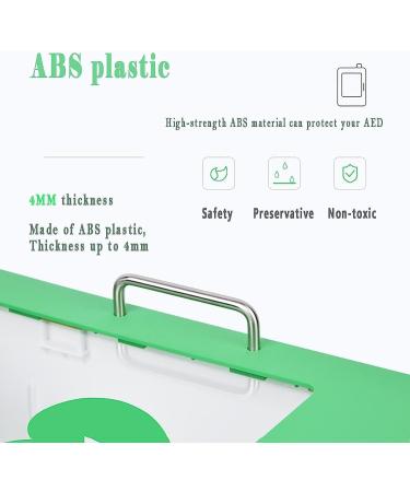 Qianmei AED Defibrillator Storage Cabinet - Wall-Mounted Plastic with Alarm | Adjustable First Aid Cabinet for All AED Models - Buy Online on GoSupps.com