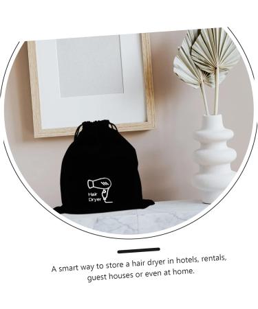 SOESFOUFU 5 Pcs Hair Dryer Storage Bag Large Storage Bag Mini Hair Blower Bag Hair Tools Bag Black Flannel - Buy Online on GoSupps.com