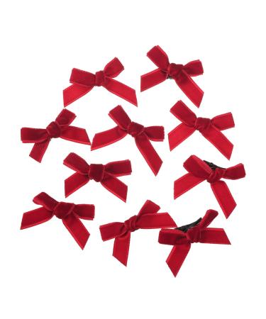 CHENZILIN 10PCS Sweet Hair Clip Harajuku Plush Bowknot Shape Duckbill Hair Clip for Ponytail Styling Making for Teens Children