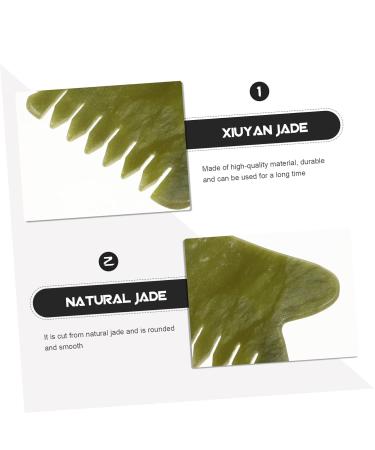 Collbath Xiuyan Jade Gua Sha Facial Tool & Head Massager - Premium Jade Skin Care & Comb for Relaxation - Buy Online on GoSupps.com