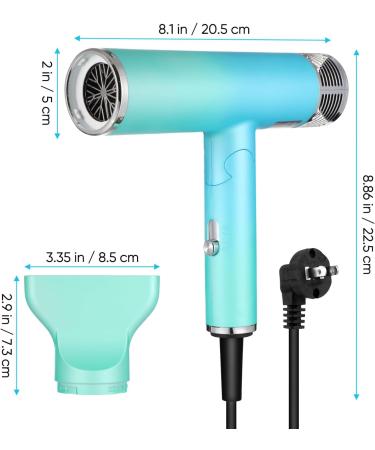 Beavorty Hair Dryer Foldable Blow Dryer Blow Dryer for Curly Hair Diffuser Household Travel - Buy Online on GoSupps.com