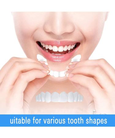 4 Pcs Fake Teeth Dentures for Women and Men - Temporary Dental Veneers for Natural, Comfortable Teeth Restoration, Protecting Your Smile - Buy Online on GoSupps.com