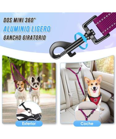 Slowton Adjustable Double Dog Leash - 360 Rotatable Reflective No Splinters for Small Dogs (3-9 kg) - Rose Red - Buy Online on GoSupps.com