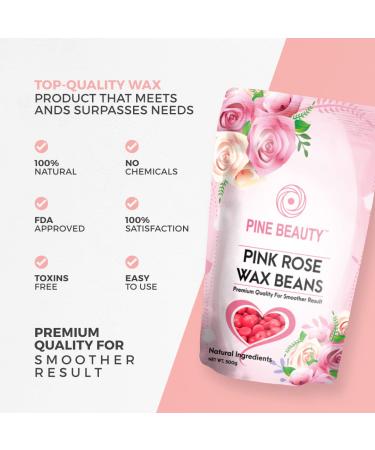 Wax Beads Hard Wax Beans Complete Kit - Painless Hair Removal Set with 10 Spatulas - Bikini, Face, Legs, Eyebrow, Body - Pearl Wax Warmer - Brazilian Wax (PINK ROSE 1.1) - Buy Online on GoSupps.com