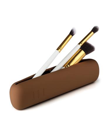 Corneria silicone makeup brush holder brush cosmetics bag Portable travel make -up brush pocket makeup brush organizer please recognize the dealer: b & c directly brown s - Buy Online on GoSupps.com
