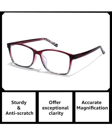 Natural Crystal Stones Reading Glasses - Blue Light Blocking & UV Protection Clear Glass Lenses IF5189 Purple 3.0x | International Shipping Available - Buy Online on GoSupps.com