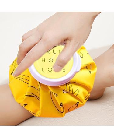 Shakven Ice Bags Reusable | Cute Hot Water Bag - Easy To Carry Leakproof Physical Hot Cold Packs for Injuries Ice Bag for Body Aches Yellow - Buy Online on GoSupps.com
