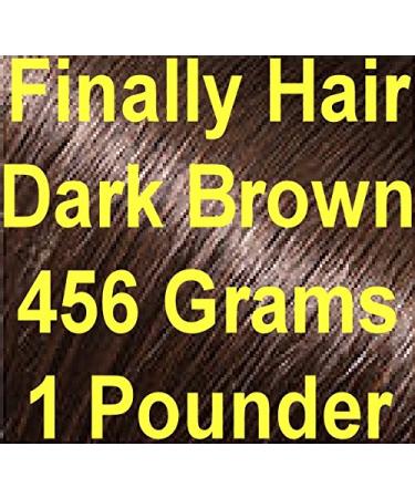DARK BROWN Finally Hair Hair Fiber Refill 456 Grams Full Pounder For Hair Loss Concealing by Finally Hair (use Dark Chocolate Brown for darker)