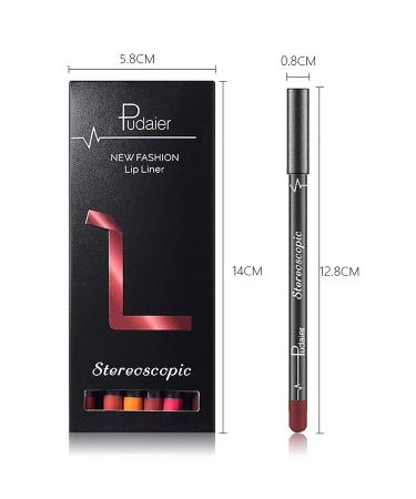 Aseawave Lip Liner Pencil Set - 12pcs High Pigmented Creamy Matte Lip Liners for Girls and Women - Lip Makeup Gift for Daily, Travel, Party, Work - Buy Online on GoSupps.com