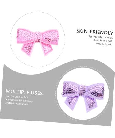 NUOBESTY 12pcs Diy Accessories Ornament Tiara Sequin Hair Bows Bowknot Diy Projects Bowties Clothing Hairpin - Buy Online on GoSupps.com