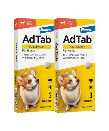 Sparset: Double pack of Pass Dogs Tick and flea protection ( 5.5 to 11 kg) chewing tablet quickly kills ticks and fleas and protects it for a month easy to administer (3 hours p Pack) savings set 5.5 to 11kg - Buy Online on GoSupps.com