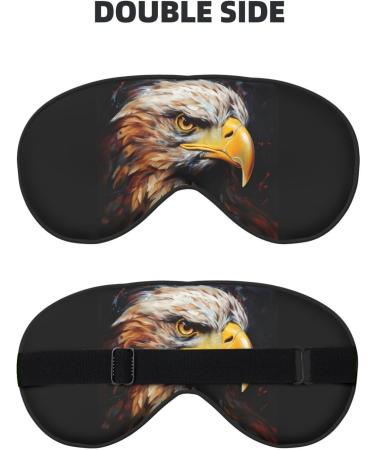 BREAUX Eagle Print Double Sided Eye Mask - Blackout Sleep Mask for Men & Women | All Night Comfort - Buy Online on GoSupps.com