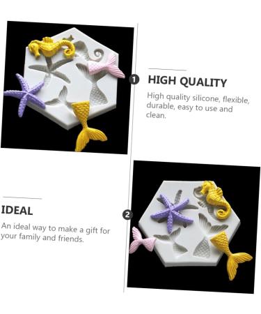 Zerodeko Cake Toppers 6 Pcs Mold Bakery Tools Baking Tools Cake Mould Baking Gift Cake Stencils Gift for Baking Stencils for Cakes Silicone Stencils Mermaid Decorate Fudge Silica Gel 9X7.5X0.8CMx3pcs Greyx3pcs - Buy Online on GoSupps.com