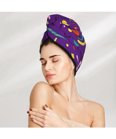 Buy Retro 80s Microfiber Hair Towel - Soft Super Absorbent Coral Velvet Wrap for Long Curly & Thick Hair - Buy Online on GoSupps.com