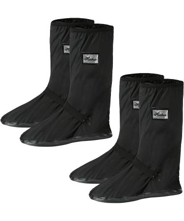 Waterproof Black Shoe Covers for Men | Anti-Snow Rain Gear with Reflector | XX-Large Motorcycle Rain Boot Covers for Gardening, Cycling, Raining Day - Buy Online on GoSupps.com