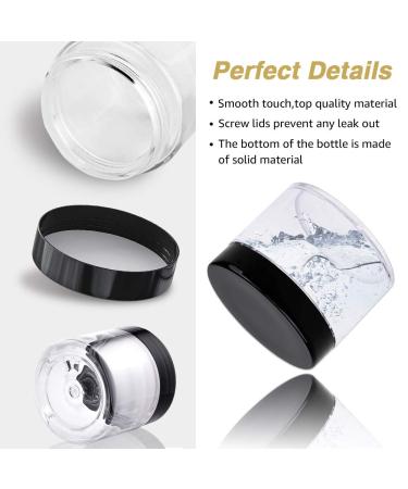 2oz Plastic Cosmetic Jars (Set of 48) | Clear Sample Containers for Cream, Body Butter, Lip Scrub | Free Labels & Spatulas | Travel Size with Black Lids - Buy Online on GoSupps.com