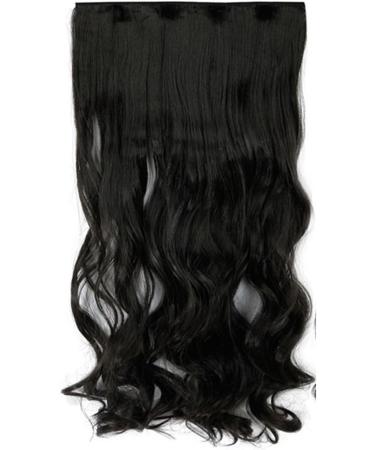 29" Hair Extensions Clip In Curly One Piece Hairpieces Wavy 5 Clips For Women Ladies - Natural Black(73cm-130g) - Buy Online on GoSupps.com