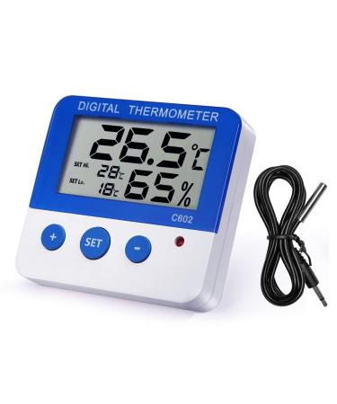 LXSZRPH Reptile Thermometer Hygrometer with High Low Temperature Alarm Digital Aquarium Thermometer Temperature Humidity Meter Gauge for Reptile Tanks Terrariums Vivariums Aquarium (1) - Buy Online on GoSupps.com
