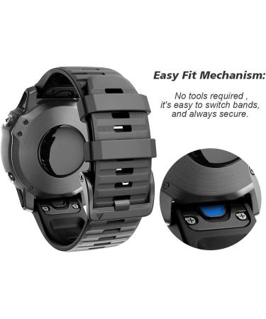 Notocity 22mm Silicone Quick-Fit Bracelet for Garmin Fenix 6/6 Pro/7/5 Plus/Forerunner 935/945/Instinct - Durable Stylish Multiple Colors Available - Buy Online on GoSupps.com
