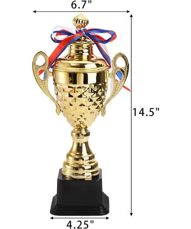 Fasmov Large Gold Trophy Cup - Ideal for Sports Tournaments & Competitions | 14.5 inches - Buy Online on GoSupps.com
