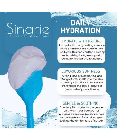 Aloe & Sea Moss Emulsified Body Butter - Unscented 4 oz | Nourishing Soaps & Skincare for All Skin Types | International Shipping Available - Buy Online on GoSupps.com