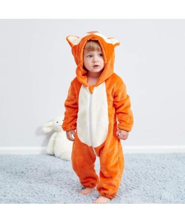 COOKY.D Unisex Winter Hooded Romper Jumpsuit - 6-12 Months Fox Design - Buy Online on GoSupps.com