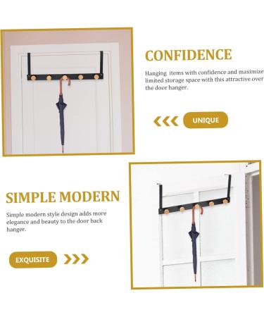 PRETYZOOM Rear Hanging for Hook Over Home Multi-Functional The Towel Punch- Punch Door Clothing Rack 50X8cm Black - Buy Online on GoSupps.com