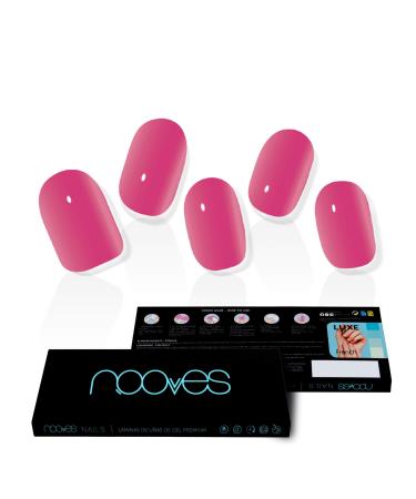 NOOVES NOOVES Nails - Premium Precursed Gel Nail Polish - Barbie Girl | Pink | Semi-Cured Gel Nail Strips | Semi-Permanent Gel Nail Stickers | Gel Nail Stickers