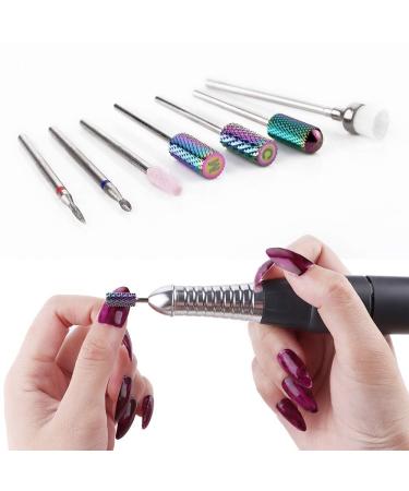 Makartt 7 Pcs Tungsten Carbide Diamond Ceramic Nail Drill Bit Set for Acrylic Nails - 3/32 Drill Bits for Gel Polish Removal and Nail Art - Buy Online on GoSupps.com