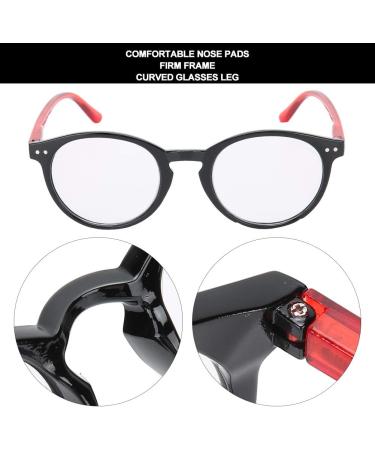 Shop Fashionable Clear Reading Glasses +4.0 | Vintage Portable Presbyopic Eyewear for Men & Women with Comfort Spring Hinges & Storage Box - Buy Online on GoSupps.com
