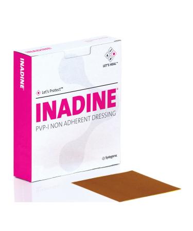 Inadine 9.5cm x 9.5cm x5 Non Adherent Wound Dressings  POV-Iodine  Antimicrobial