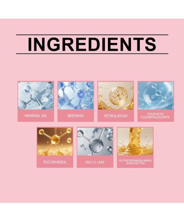  Nuvilo Moisture-absorbing red lip gloss with a fine sheen - non-sticky and long-lasting color enhances lip volume and softness (4pcs) - Buy Online on GoSupps.com