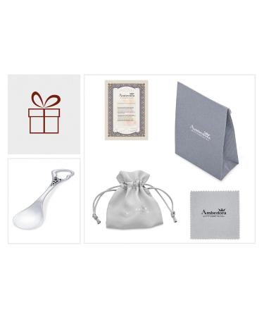 AMBEDORA Children's Christening Gift - Small Silver Spoons with Engraving | Real Silver 925 Birth Gift - Buy Online on GoSupps.com