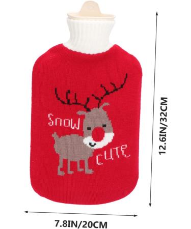 Nolitoy Christmas Heat Bottle Warmer - Cozy Knitting Cover & Sweet Gifts for Kids | Small Hot Water Bottles (32x20cm 2pcs) - Perfect Holiday Festive Gifts - Buy Online on GoSupps.com