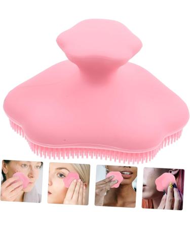 Angoily Silicone Cleansing Brush Handheld Face Scrubber Facial Cleaning Brush Facial Scrubber Exfoliator Manual Exfoliating Brush Blackheads Removing Scrubber Mat Frosted Pink Silica Gel - Buy Online on GoSupps.com
