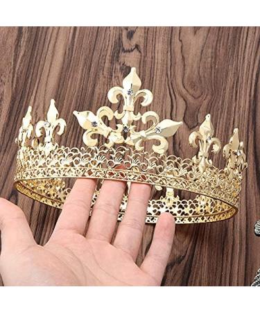King Men's Crown or Party Prom Decorations Royal Medieval Crown Gold For Cosplay Homecoming Prom Party Decorations (Gold) - Buy Online on GoSupps.com