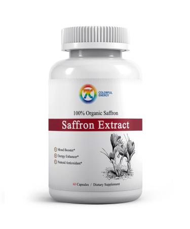 7c Saffron Supplements Organic Pure Saffron Extract 88.5mg Vegan Non-GMO 60 Capsules