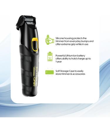 WAHL Canada Lithium-Ion Extreme Grip Multigroomer Offers versatile body grooming with 4 interchangeable heads the secure makes it easy for trimming & edging at multiple angles - Model 3115 Black - Buy Online on GoSupps.com